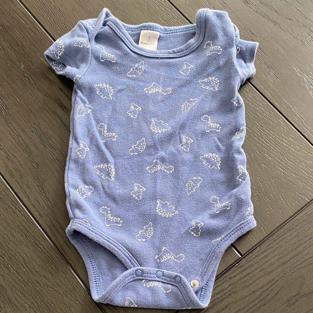 Charming Blue Dinosaur Kids Bodysuit